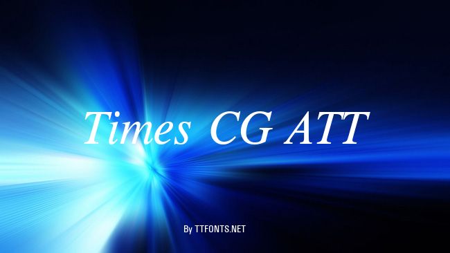 Times CG ATT example